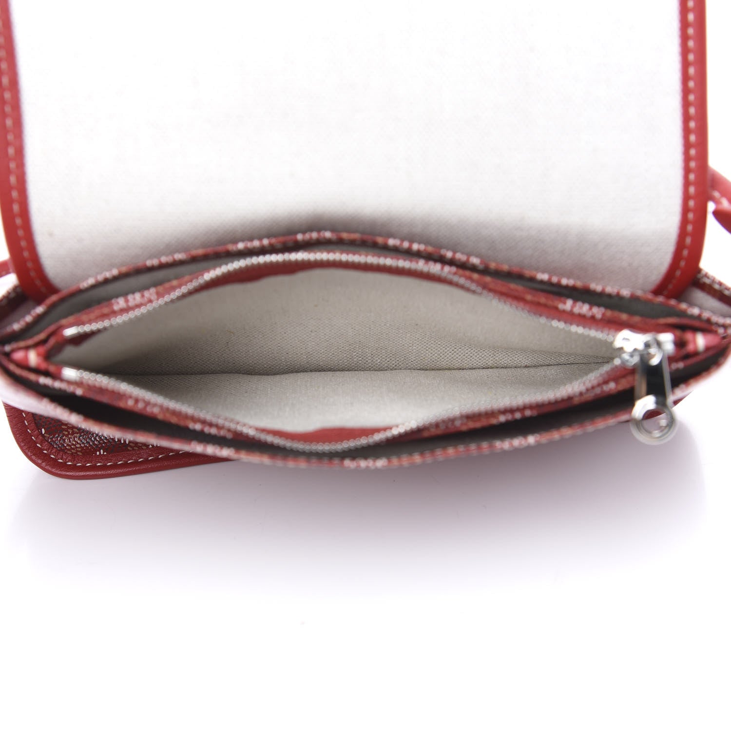 Goyard Goyardine Plumet Wallet Clutch Red 5 of 9