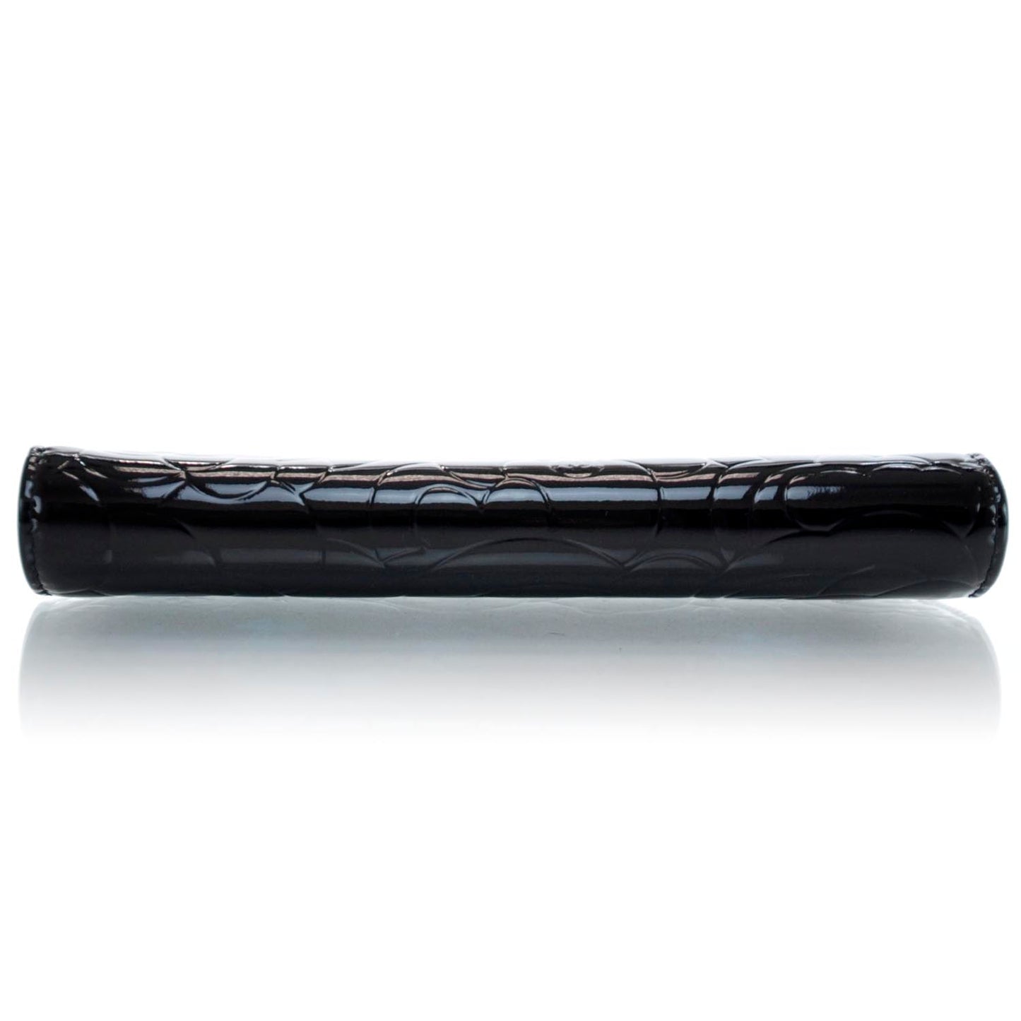 Patent Camellia Large Yen Wallet Black