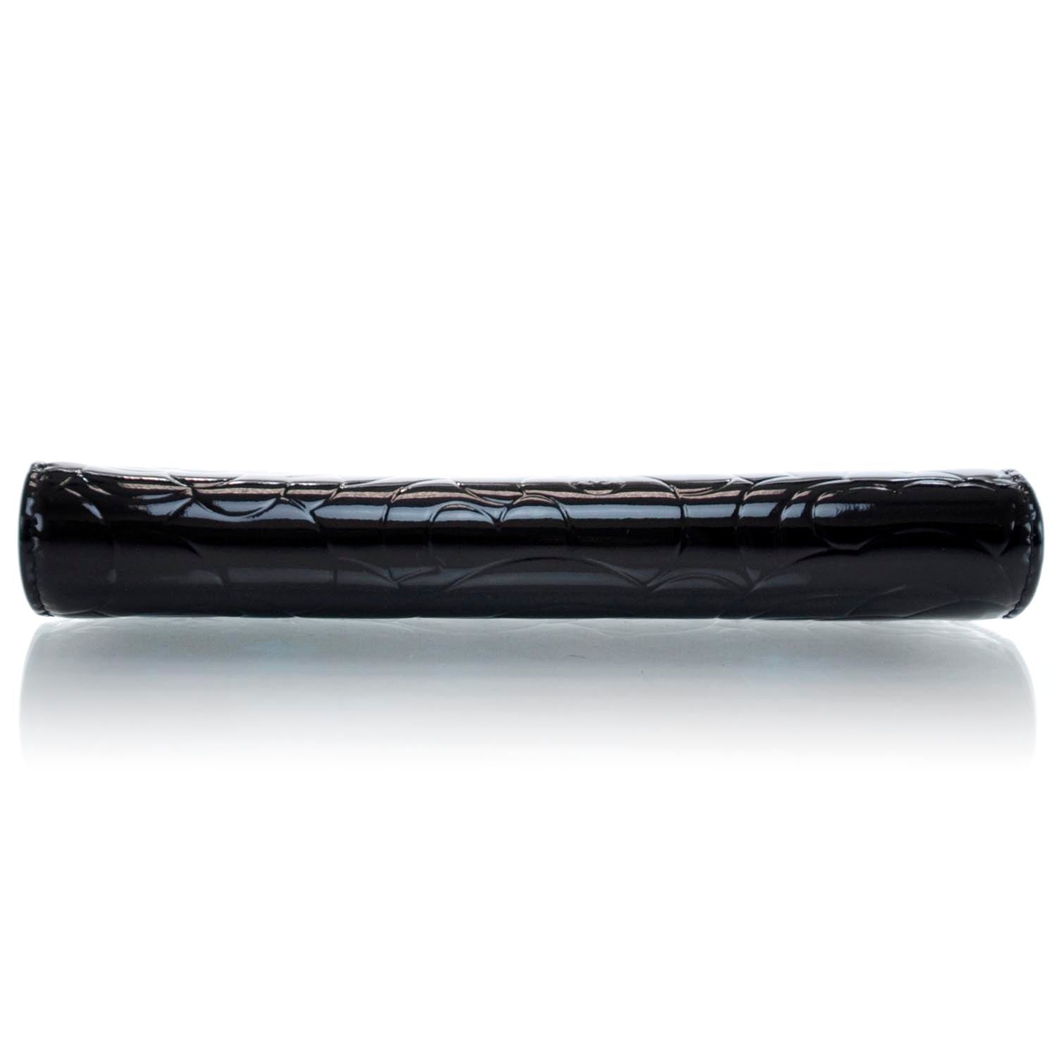 Chanel Patent Camellia Large Yen Wallet Black 4 of 10