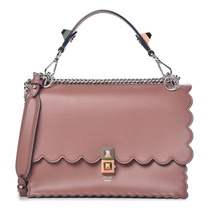 Fendi Vitello Liberty Scalloped Studded Kan I Shoulder Bag English Rose 1 of 8