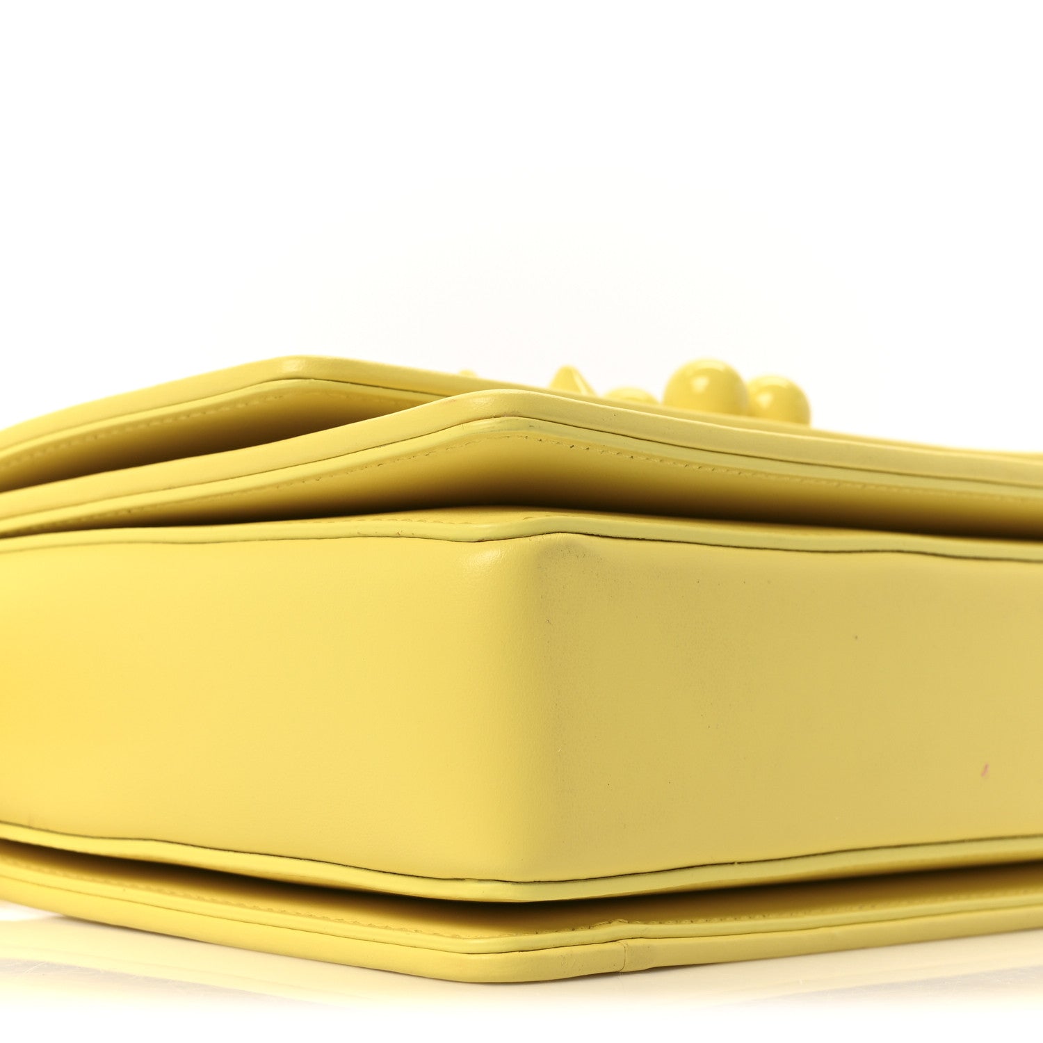 Christian Louboutin Calfskin Studded Carasky Crossbody Bag Yellow 8 of 9
