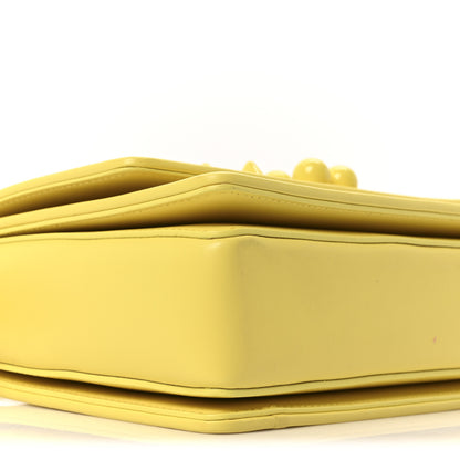 Christian Louboutin Calfskin Studded Carasky Crossbody Bag Yellow 8 of 9