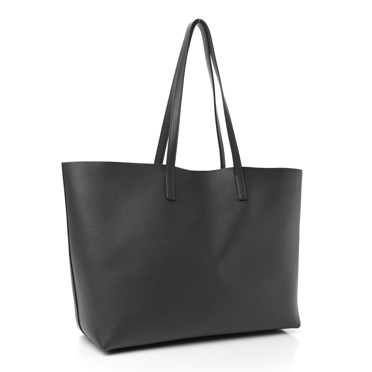 Saint Laurent Calfskin Large Shopping Tote Dark Grey 4 of 13