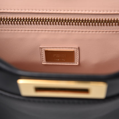 Fendi Vitello Morgan Shiny Nappa Medium Peekaboo Iconic Satchel Black 8 of 9
