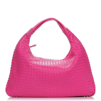 Bottega Veneta Nappa Intrecciato Large Veneta Hobo Fuchsia 1 of 9
