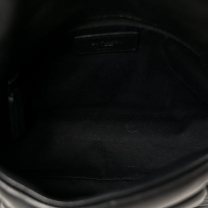 Saint Laurent Lambskin Quilted Monogram Monochrome Small Loulou Puffer Chain Satchel Black 5 of 11