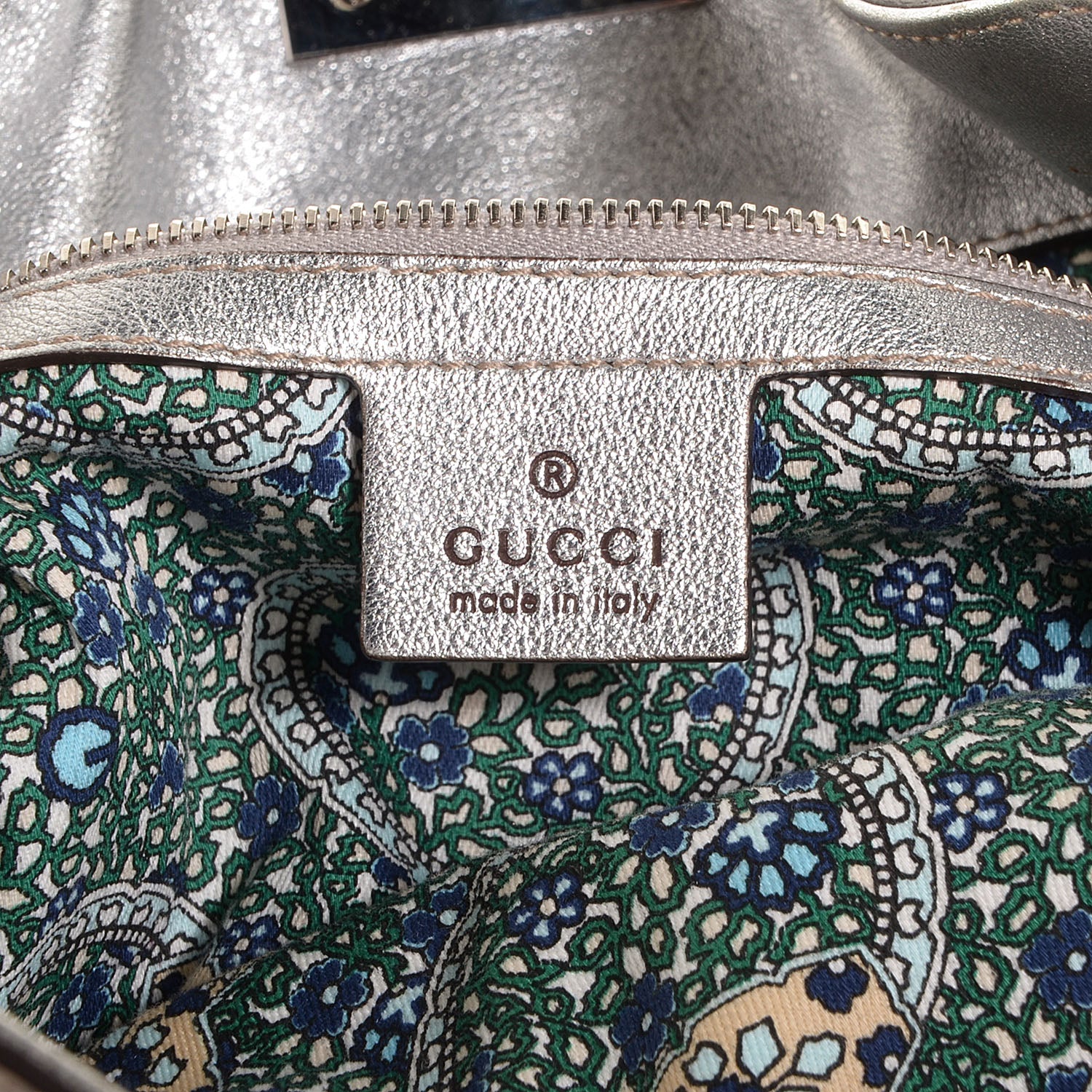 Gucci Leather Large Indy Top Handle Hobo Silver 6 of 7