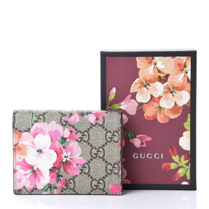 Gucci GG Supreme Monogram Blooms Card Case Beige Multicolor Dry Rose 8 of 8