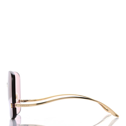 Gucci Rimless Sunglasses GG0352S Gold Flash Pink 3 of 8