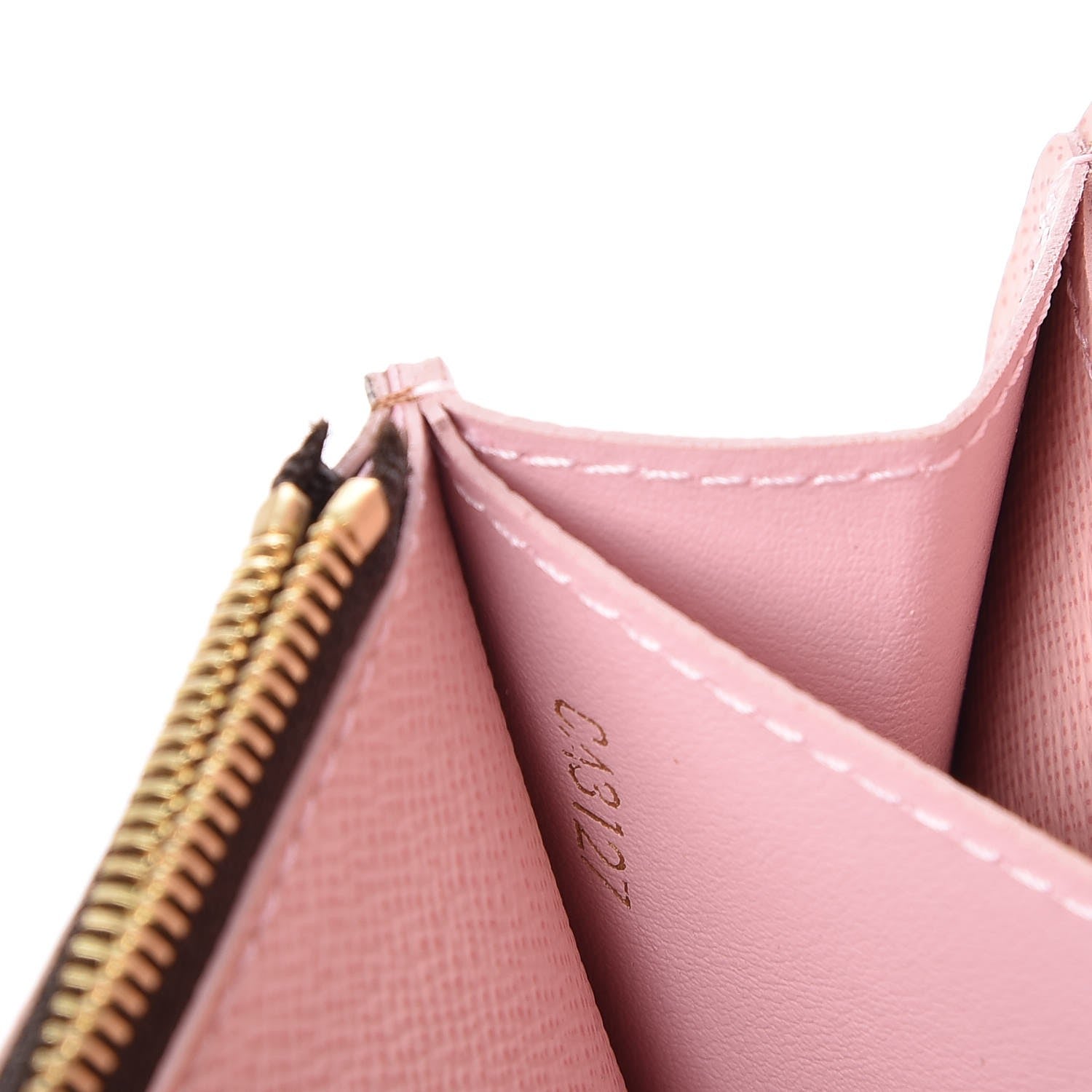 Louis Vuitton Damier Ebene Caissa Wallet Rose Ballerine 7 of 7