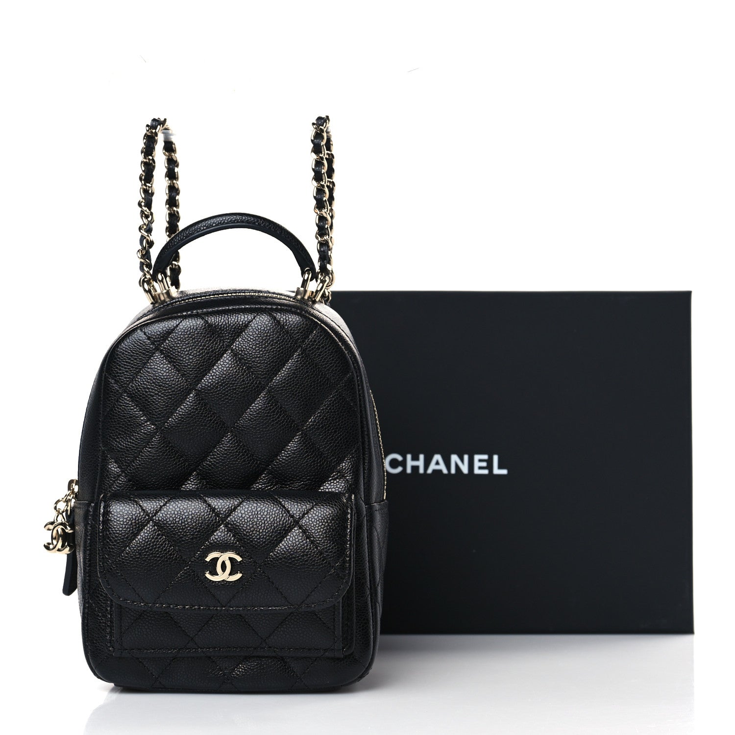 Chanel Caviar Quilted CC Mini Classic Backpack Black 9 of 9