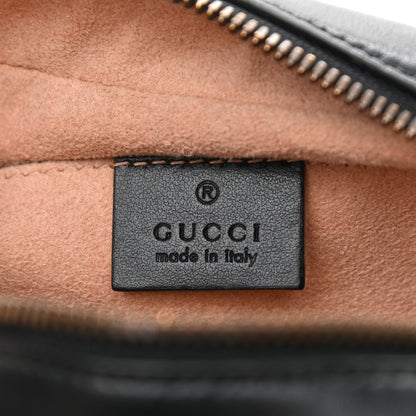 Gucci Calfskin Matelasse Small GG Marmont Chain Shoulder Bag Black 6 of 9