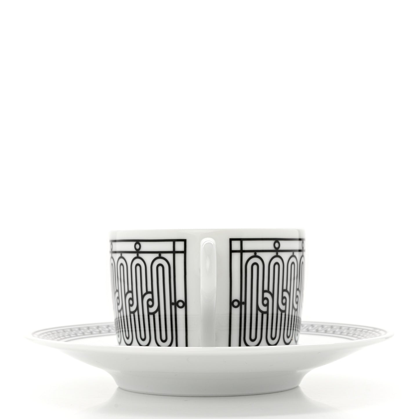 Porcelain H Deco Breakfast Cup and Saucer