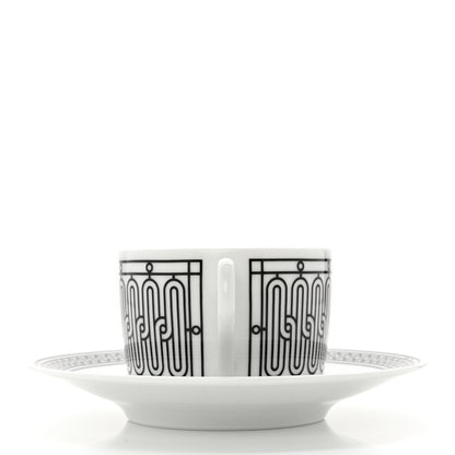 Hermes Porcelain H Deco Breakfast Cup and Saucer 2 of 12