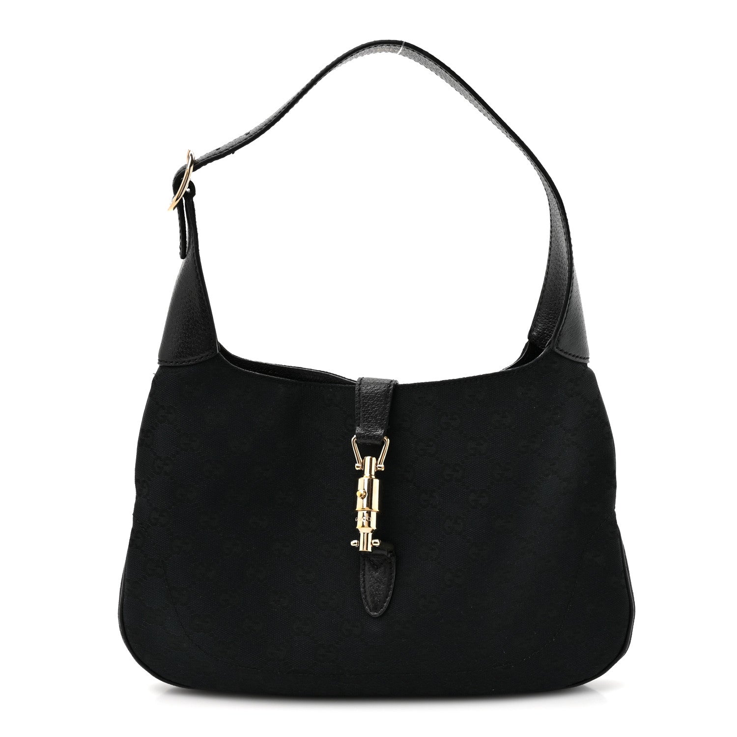 Gucci Monogram Small Jackie O Hobo Black 1 of 14