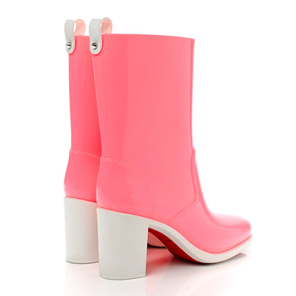 Christian Louboutin PVC Loubirain 70MM Rain Boots 42 Bubble Gum 2 of 8
