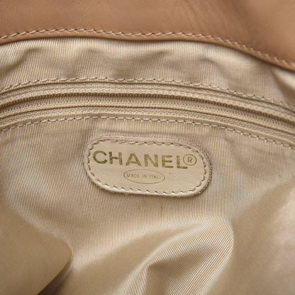 Chanel Lambskin CC Stitched Tote Beige 7 of 10