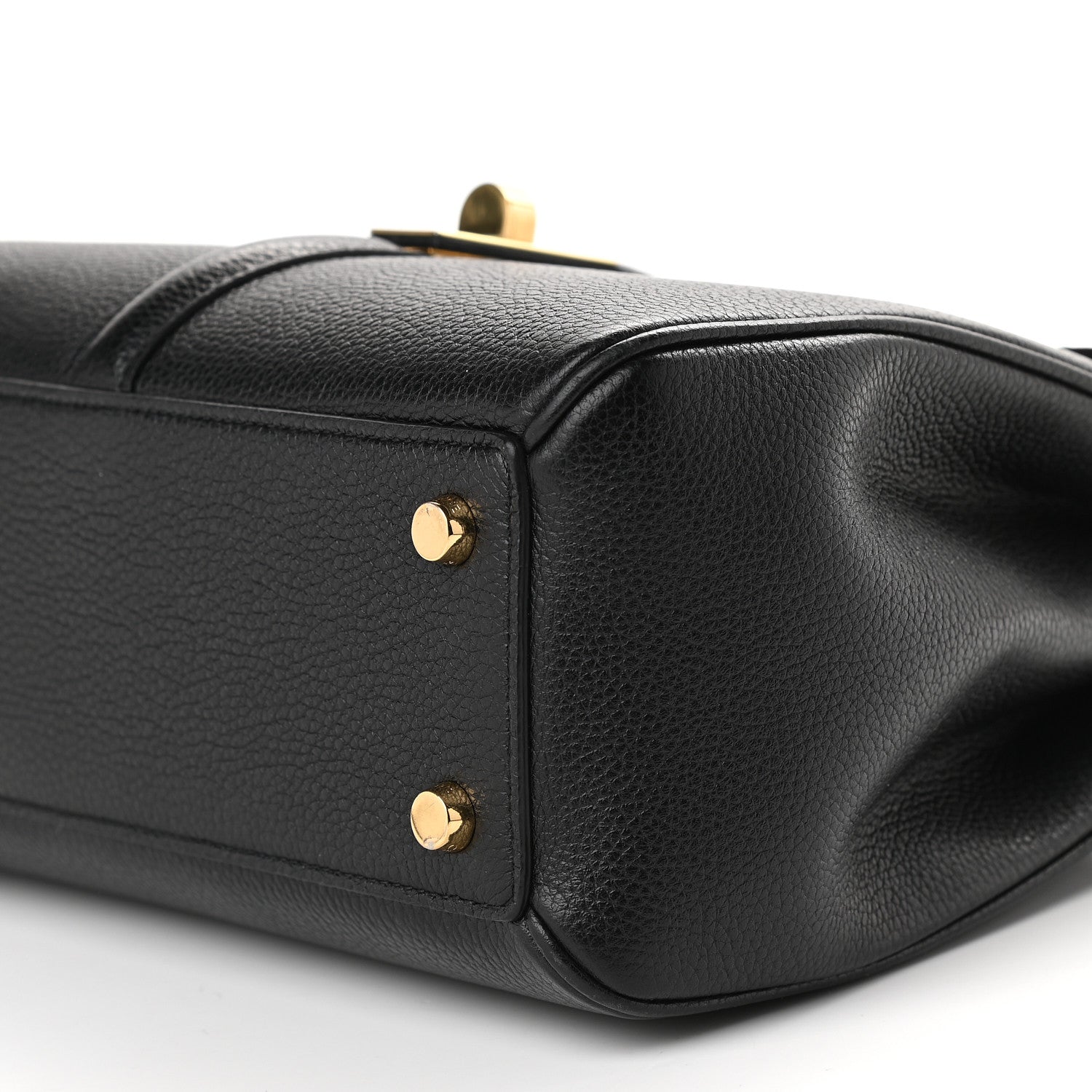 Celine Grained Calfskin Small 16 Top Handle Bag Black 10 of 12