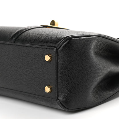 Celine Grained Calfskin Small 16 Top Handle Bag Black 10 of 12