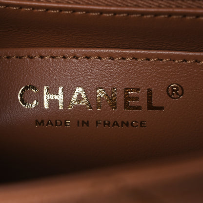 Chanel Caviar Quilted Mini Handy CC Flap Camel 6 of 14
