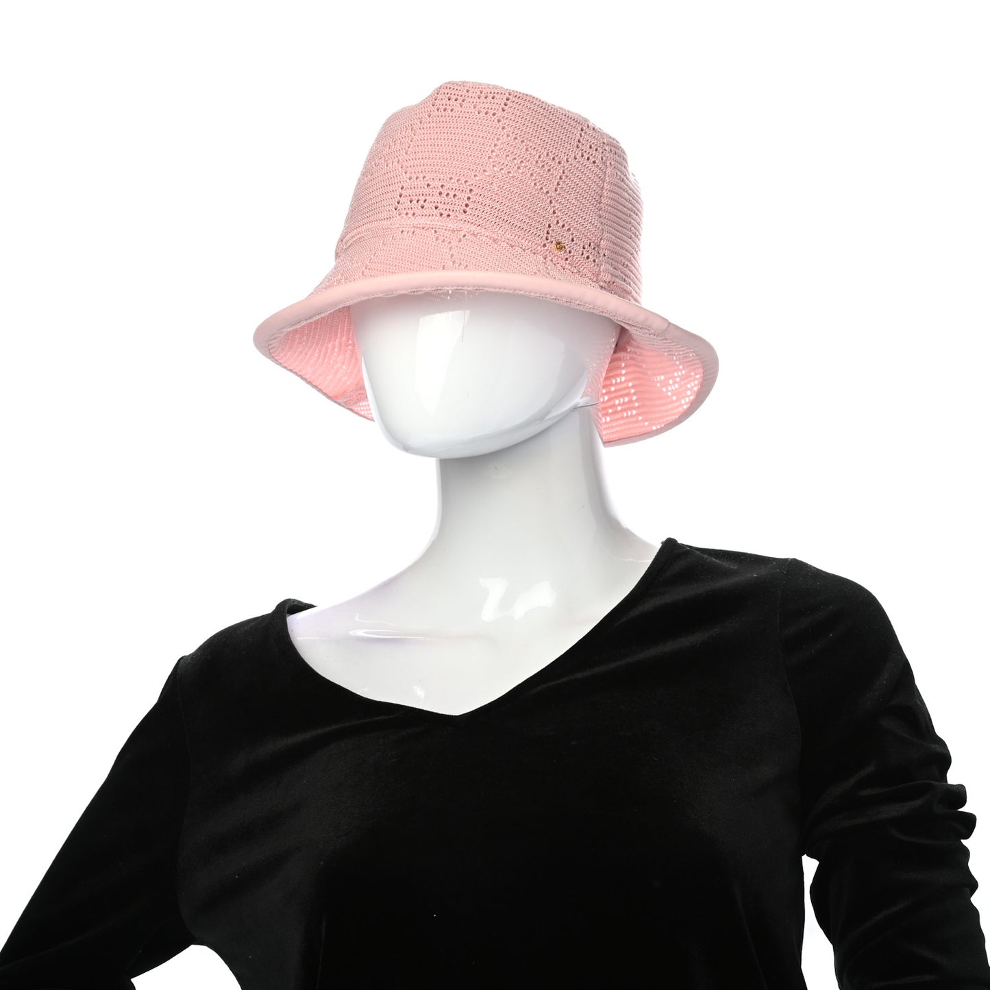 Cable Knit GG Monogram Fedora Pink