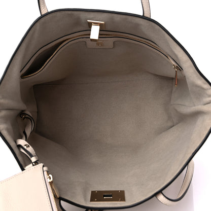 Salvatore Ferragamo Grained Calfskin Studio Tote Cream 6 of 10