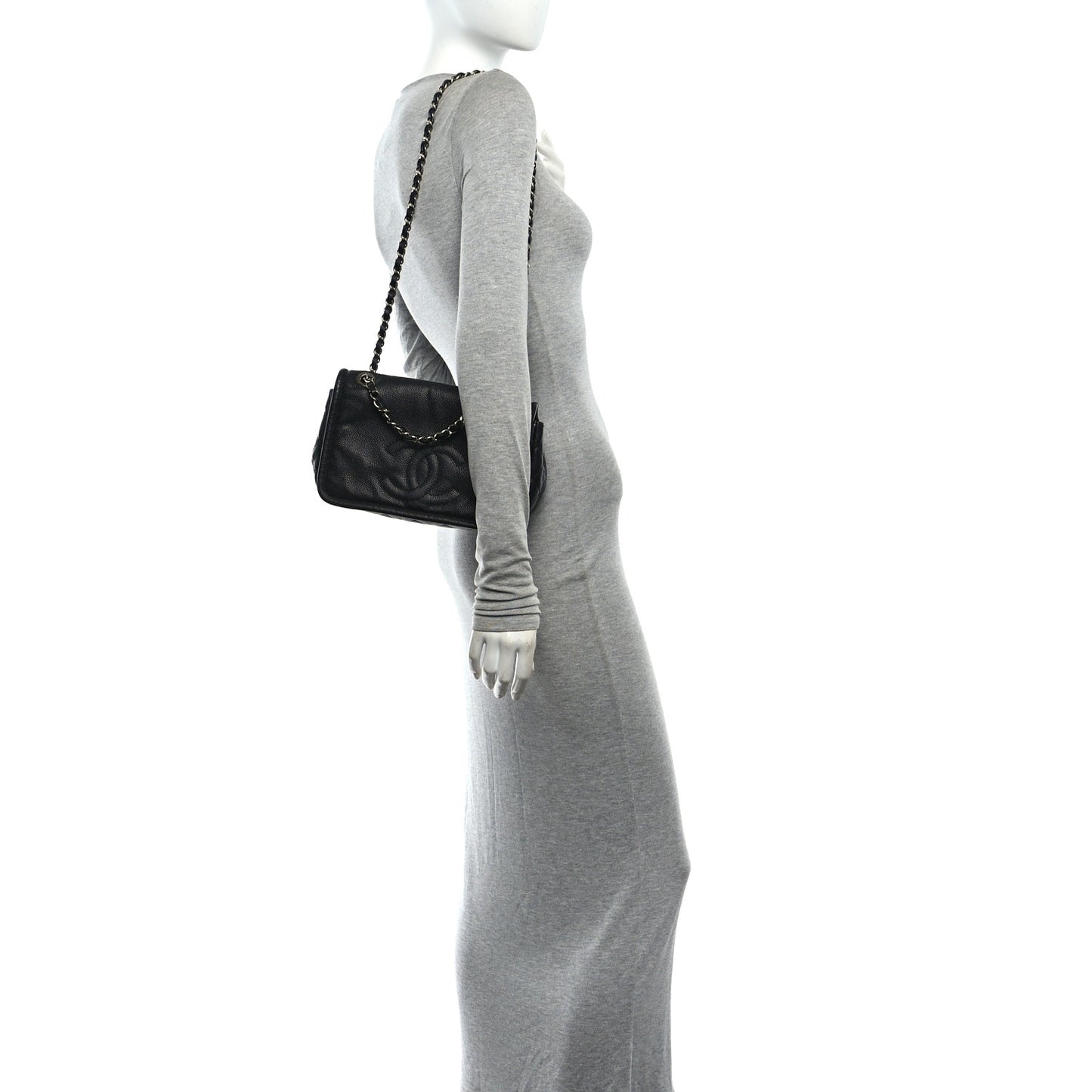 Caviar Medium Timeless CC Flap Black