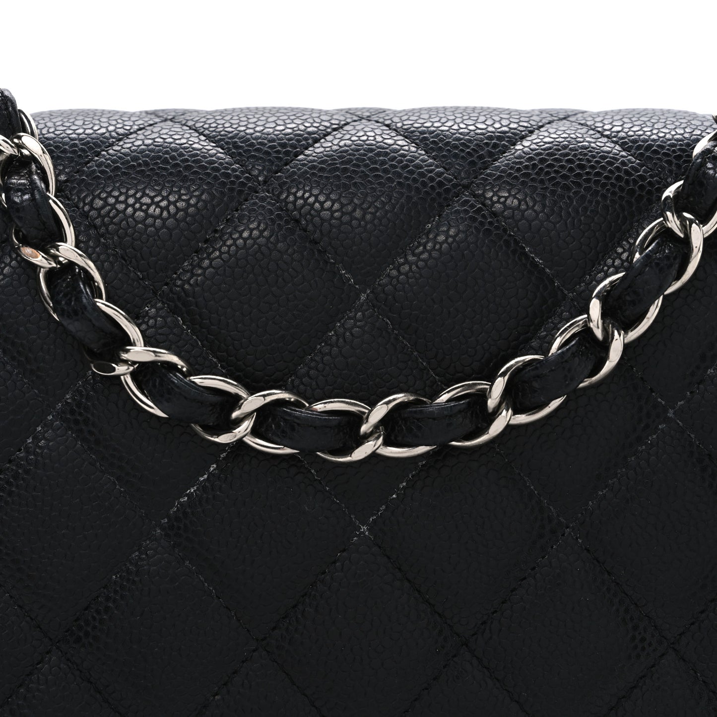 Caviar Quilted Jumbo Single Flap Black