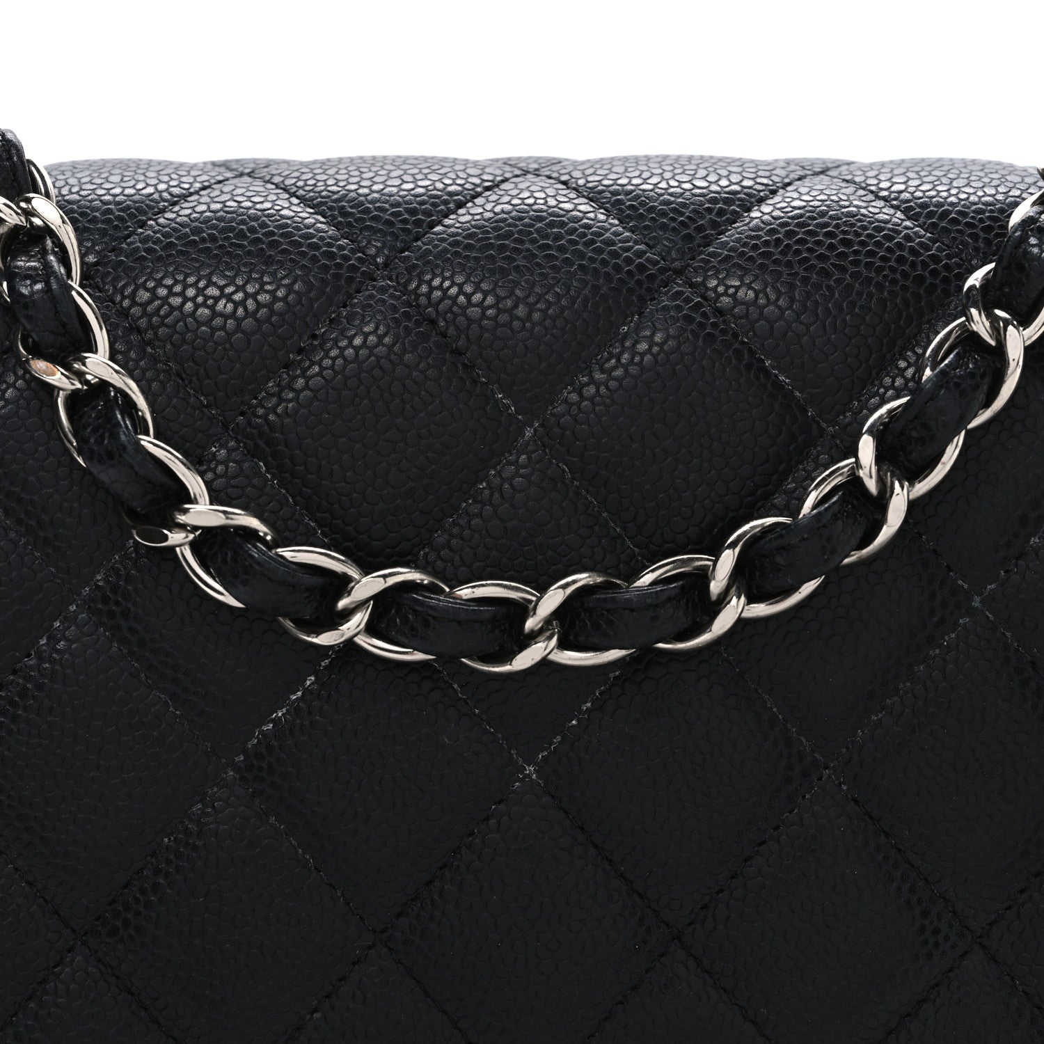 Chanel Caviar Quilted Jumbo Single Flap Black 8 of 10