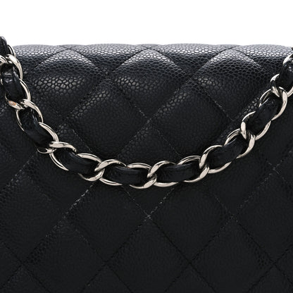 Chanel Caviar Quilted Jumbo Single Flap Black 8 of 10