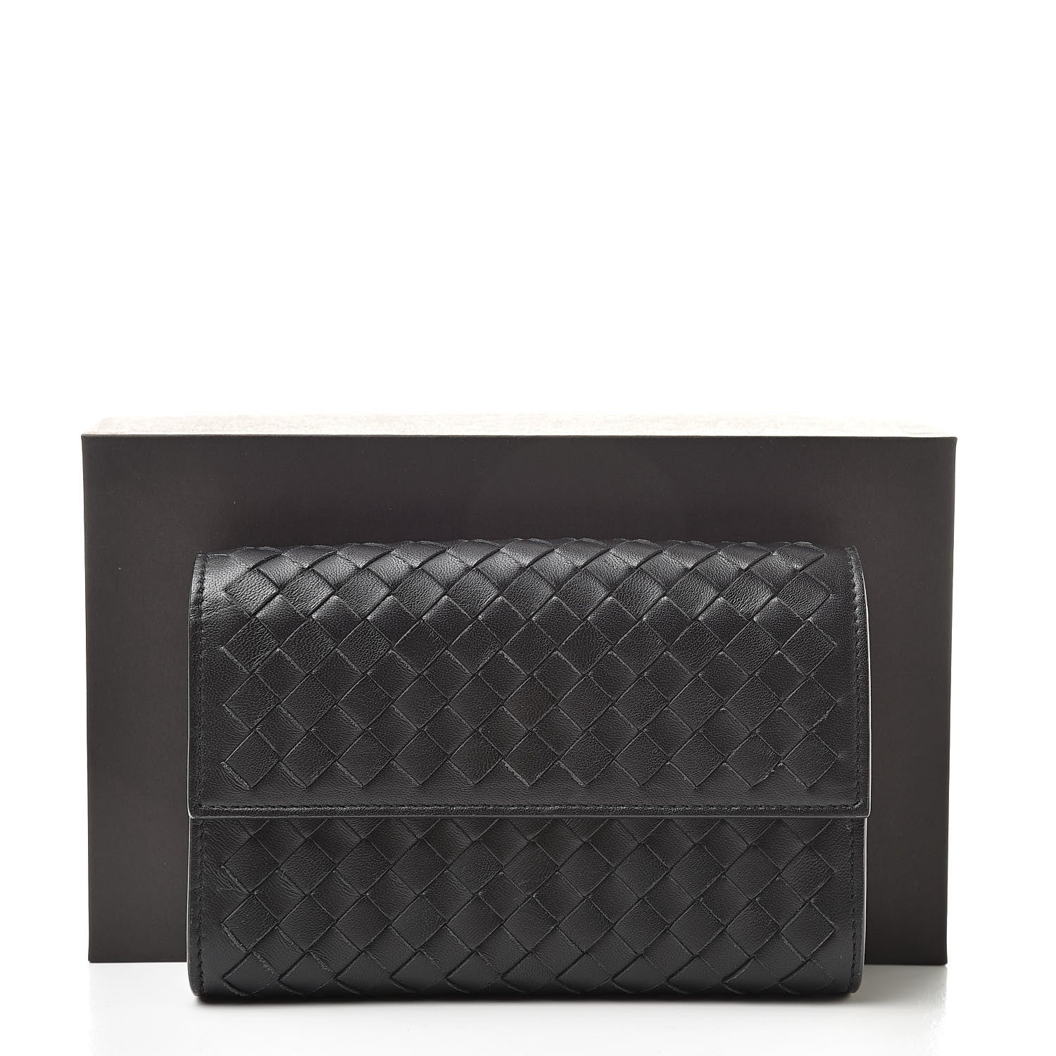 Bottega Veneta Nappa Intrecciato Continental Compact Wallet Black 8 of 8
