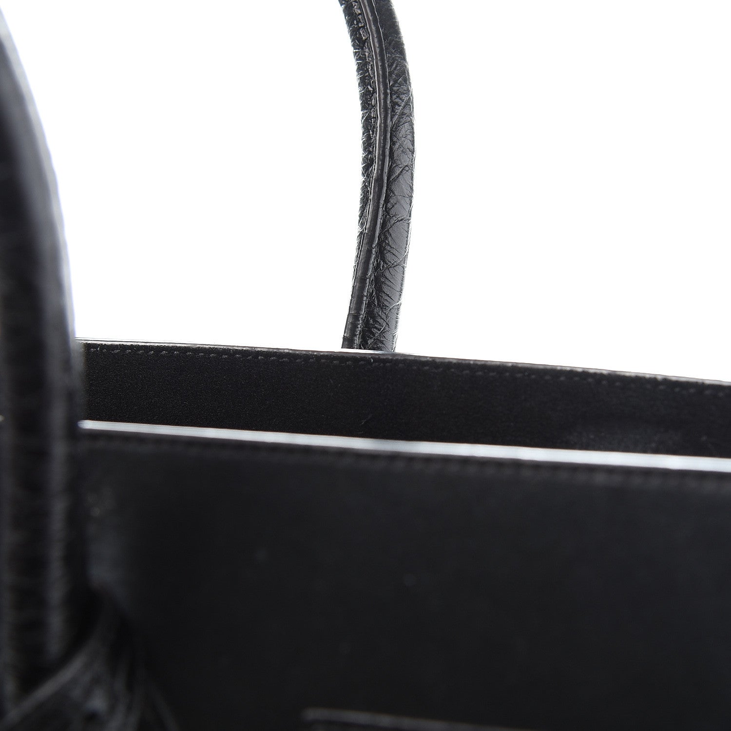 Saint Laurent Suede Crocodile Embossed Small Sac De Jour Black 11 of 15