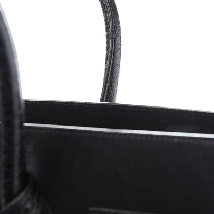 Saint Laurent Suede Crocodile Embossed Small Sac De Jour Black 11 of 15