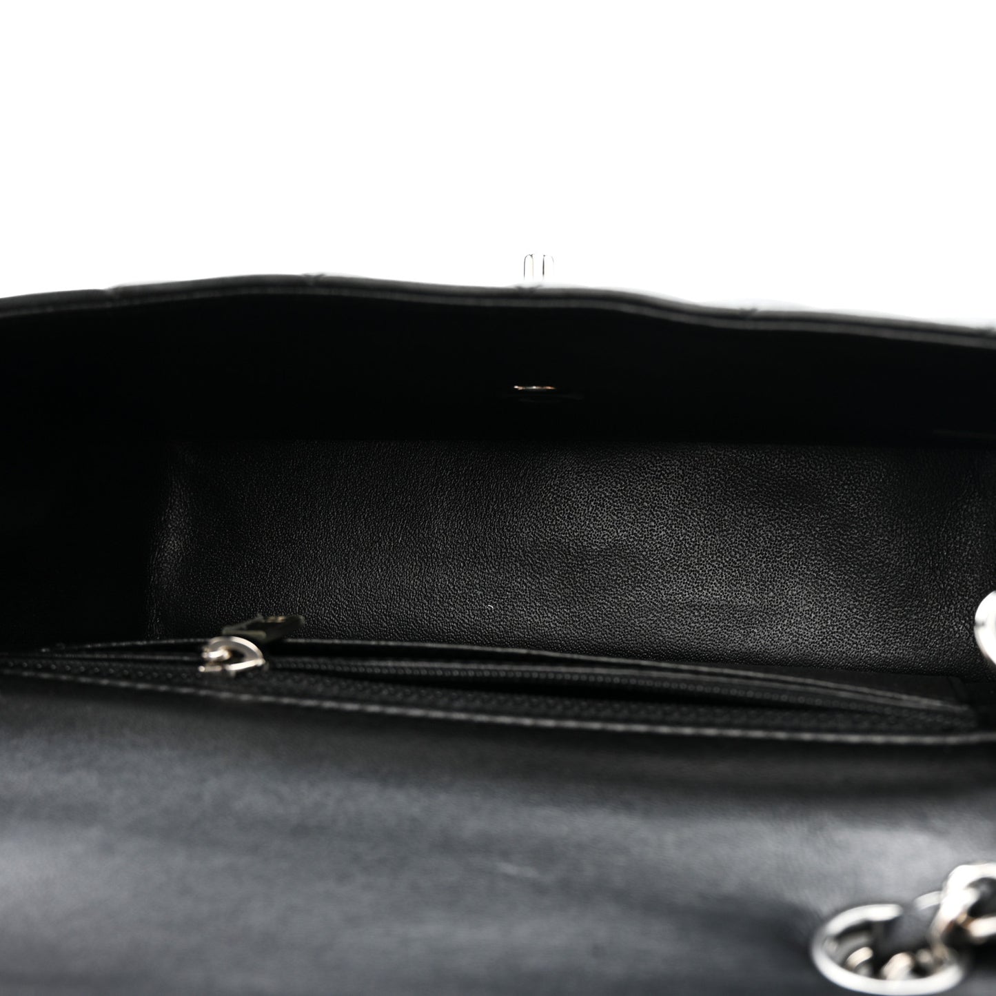 Lambskin Quilted Mini Rectangular Flap Black