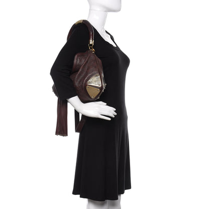 Gucci Guccissima Medium Indy Top Handle Hobo Dark Brown 3 of 12