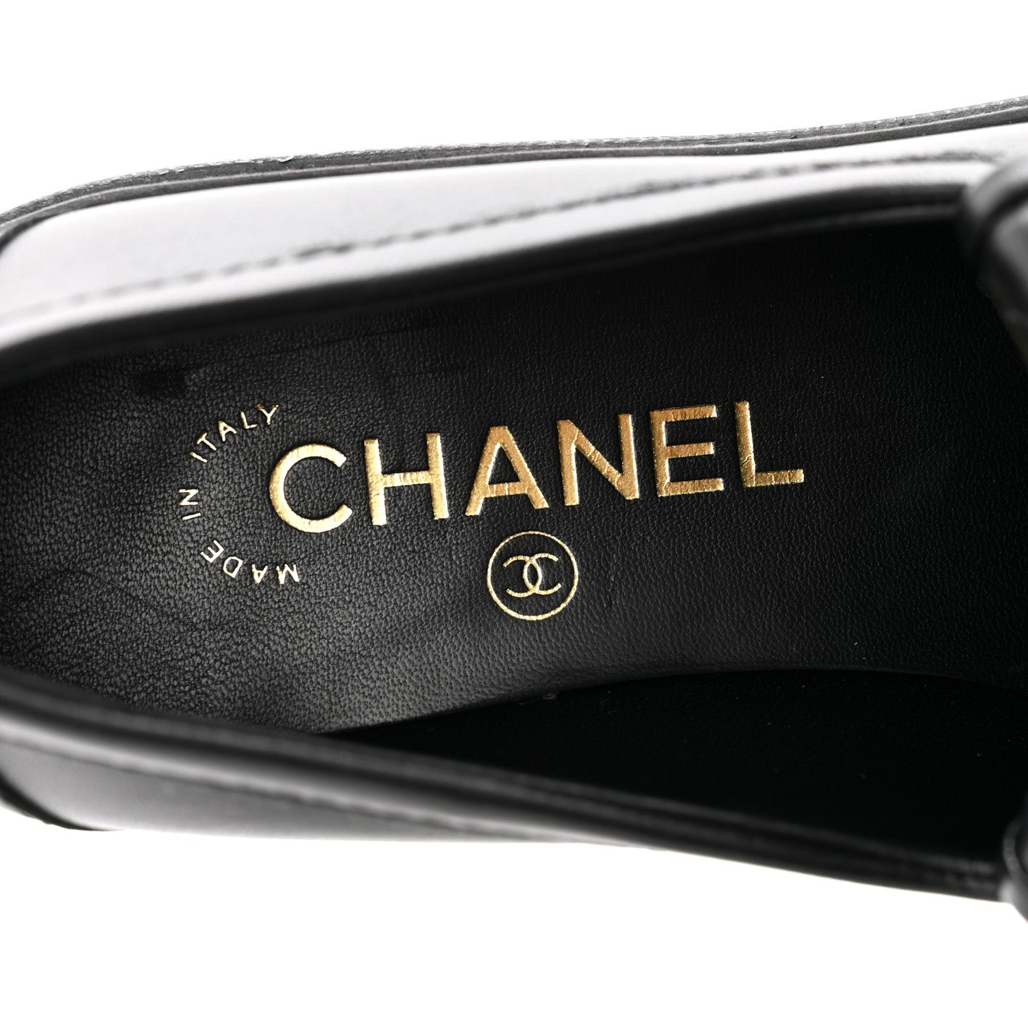 Chanel Lambskin Quilted CC Turnlock Loafers 37.5 Black 7 of 9