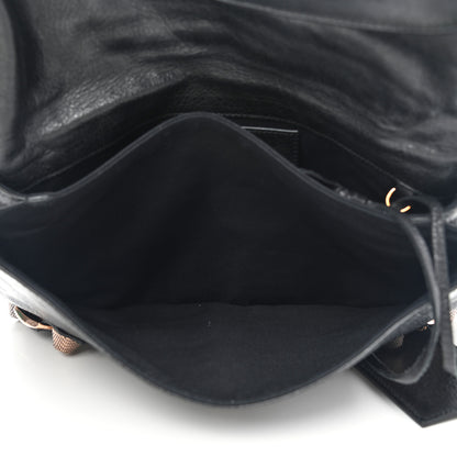 Balenciaga Agneau Giant 21 Rose Gold Hardware Envelope Clutch Black 8 of 12