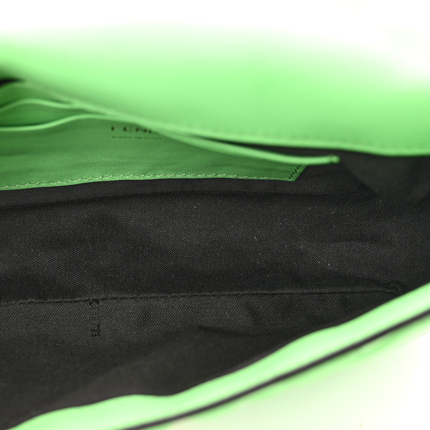 Fendi Nappa FF 1974 Embossed Mini Baguette Edamame 6 of 14