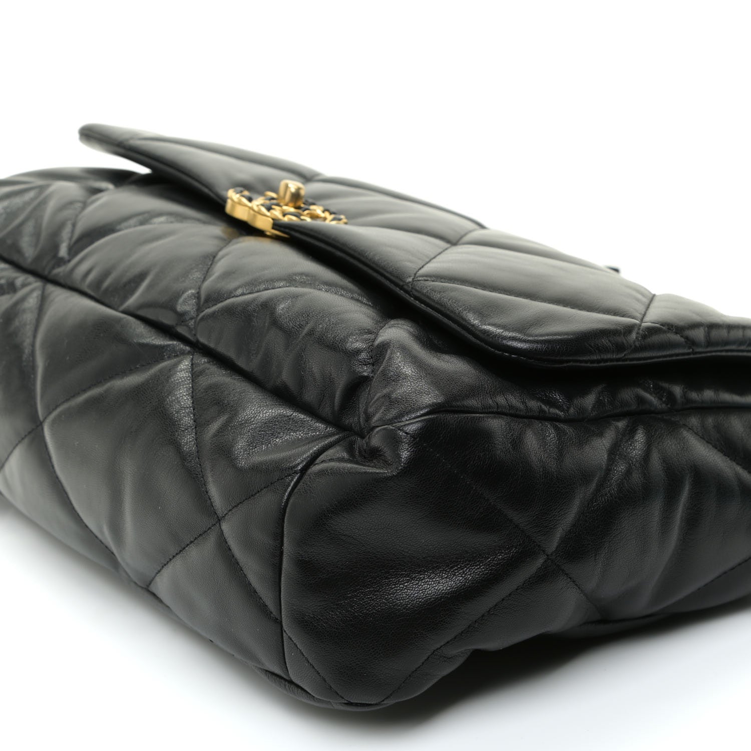 Chanel Lambskin Quilted Maxi Chanel 19 Flap Black 5 of 9