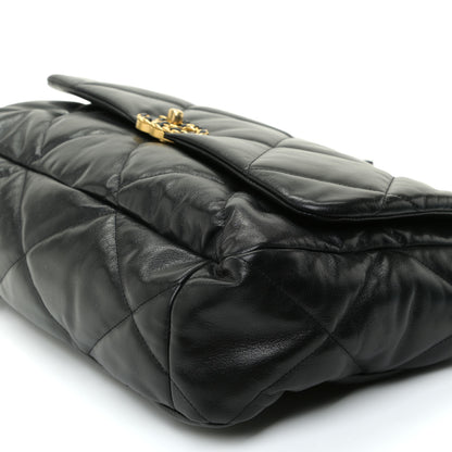 Chanel Lambskin Quilted Maxi Chanel 19 Flap Black 5 of 9
