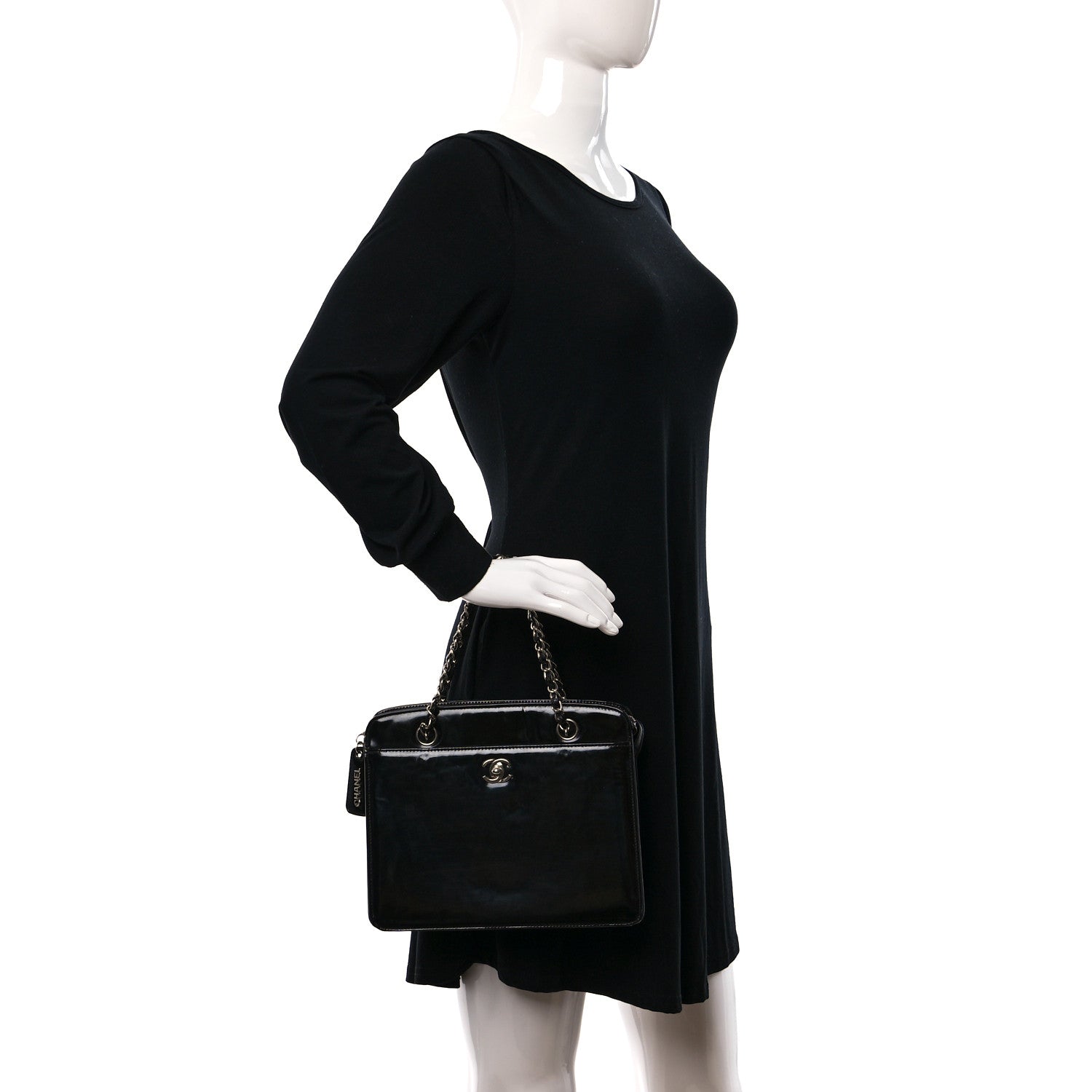 Chanel Patent Handbag Black 2 of 11