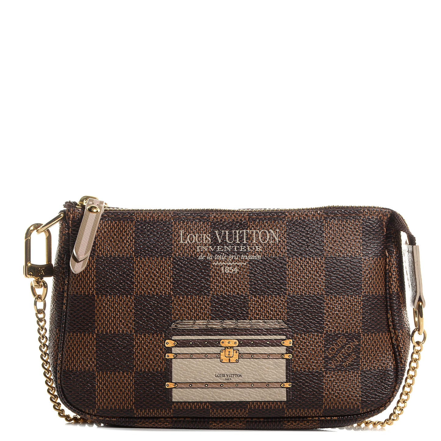 Damier Ebene Trunks and Locks Mini Pochette Accessories