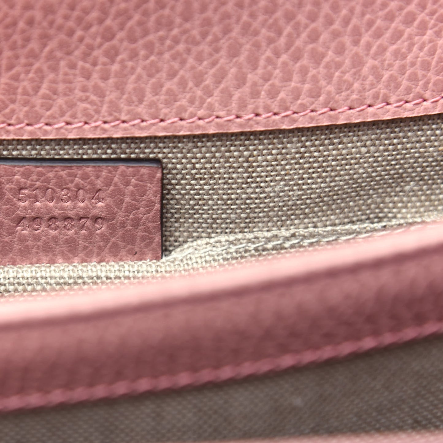 Dollar Calfskin Small Interlocking G Shoulder Bag Soft Pink
