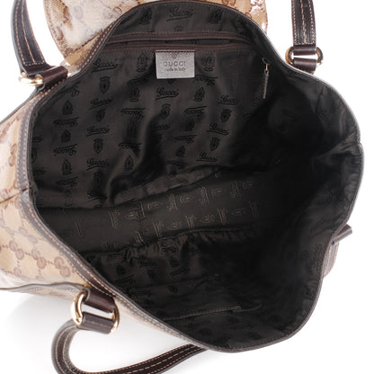 Gucci Crystal Monogram Duchessa Flap Shoulder Bag Dark Brown 5 of 7