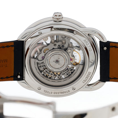 Hermes Stainless Steel Alligator 40mm Arceau Squelette Automatic Watch Noir 4 of 5
