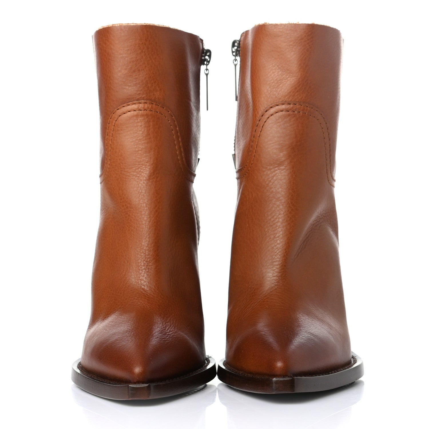 Saint Laurent Calfskin Theo 95 Zip Boot 37 Cuoio 2 of 9