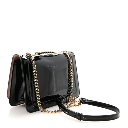 Salvatore Ferragamo Patent  Vara Bow Shoulder Bag Black 3 of 9
