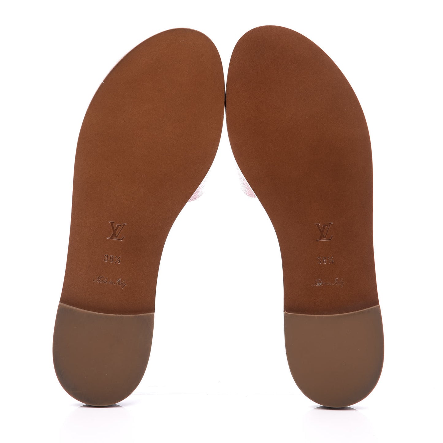 Monogram Giant Lock It Flat Mule 38.5 Rouge Rose