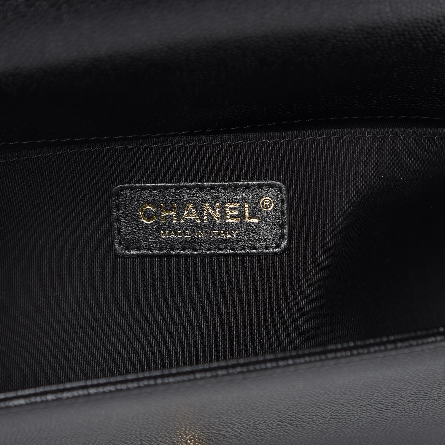 Chanel Caviar Chevron Quilted Medium Boy Flap Black 6 of 9
