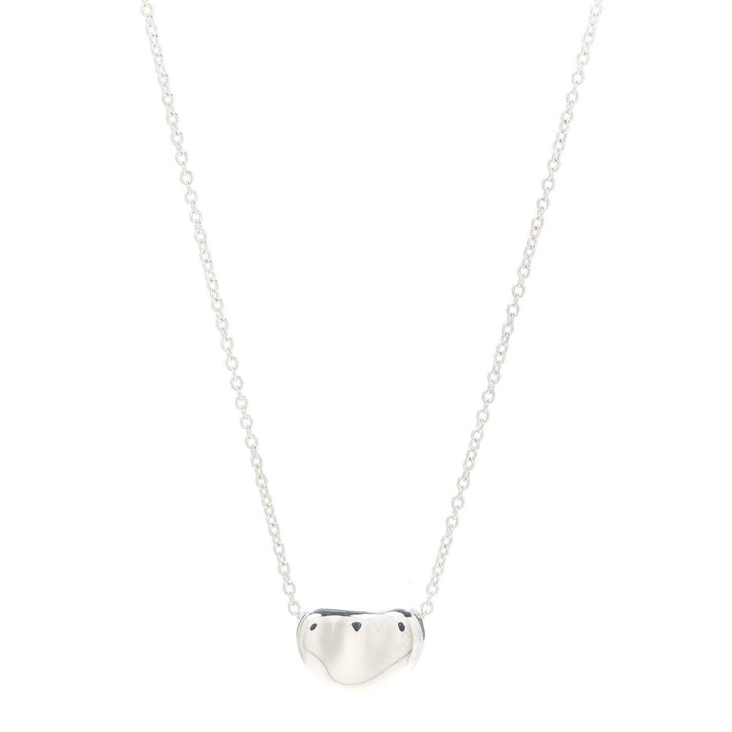 Sterling Silver 12mm Elsa Peretti Bean Pendant Necklace